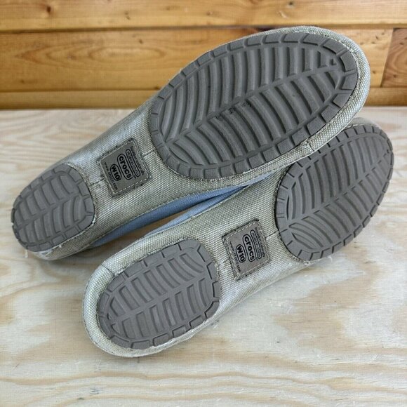 CROCS ANGELINE Angeline Slip On Canvas Ballet Flats Size 10 Gray - Picture 7 of 7